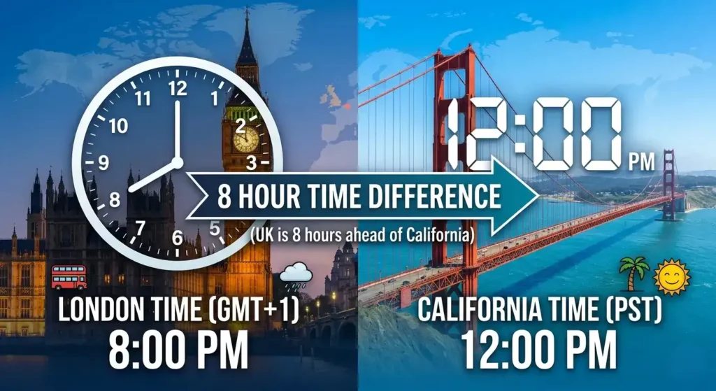 Understanding the Time Difference Between England and California Understanding the Time Difference Between England and California
