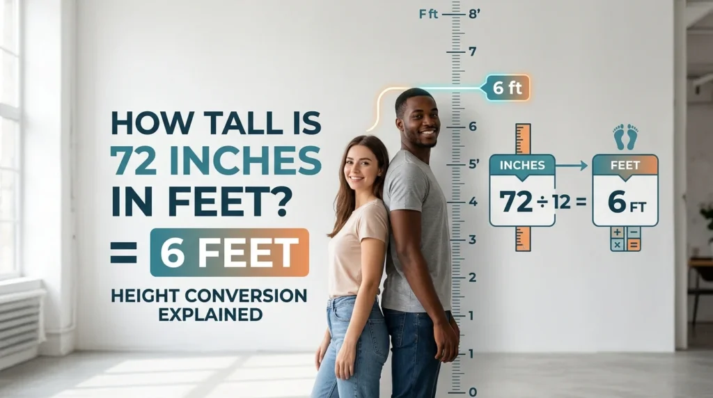 How Tall Is 72 Inches in Feet? Height Conversion Explained How Tall Is 72 Inches in Feet Height Conversion Explained